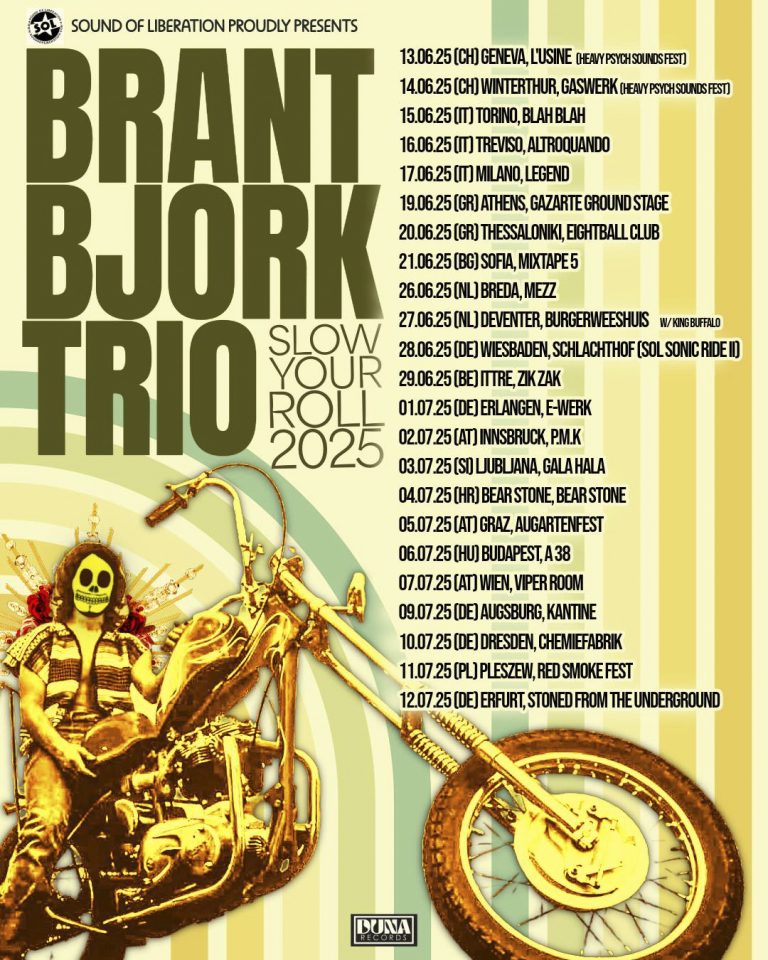 Brant Bjork Trio – Slow Your Roll 2025 Euro Tour